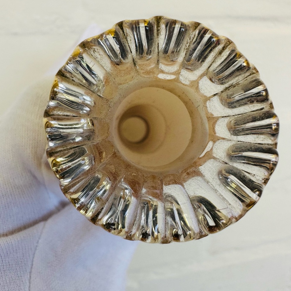 Vtg Fenton Art Glass Perfume Bottles Pink W/Blue Flowers &Gold Accents Signed‎ - Picture 8 of 10